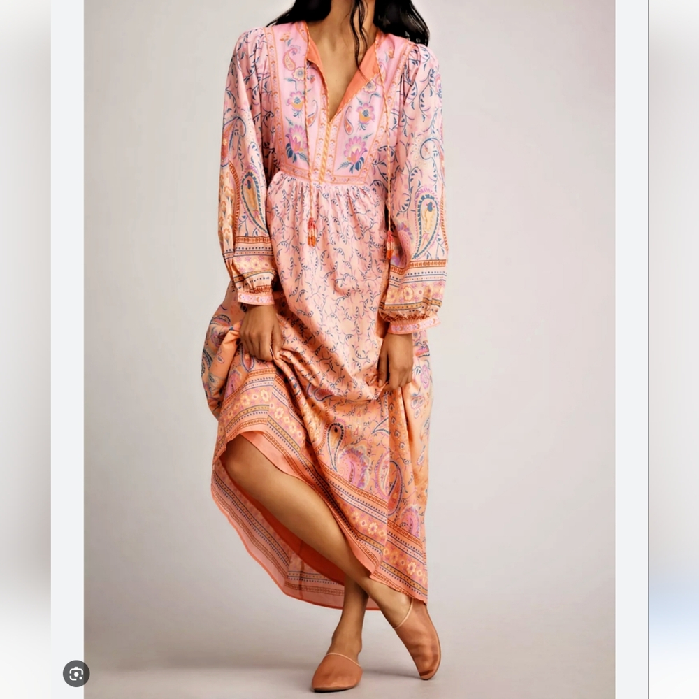 ANTHROPOLOGIE FARM RIO MAXI DRESS 